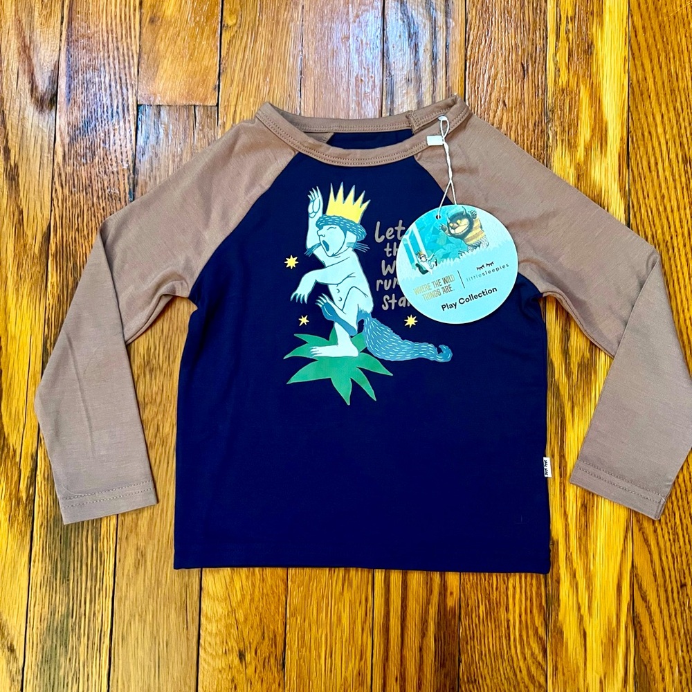 NWT Little Sleepies Where the Wild Things Are LS Tee 6-12 Months